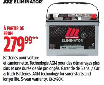 Canadian Tire Motomaster Car & Truck Batteries offer
