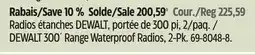 Canadian Tire DEWALT 00Β΄ Range Waterproof Radios offer