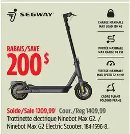 Canadian Tire Ninebot Max G2 Electric Scooter offer