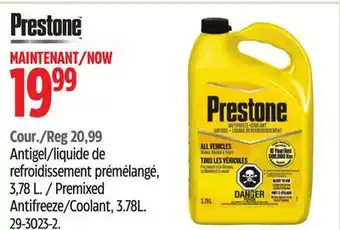 Canadian Tire Prestone Premixed Antifreeze/Coolant offer