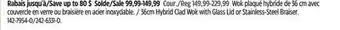 Canadian Tire PADERNO 36cm Hybrid Clad Wok with Glass Lid or Stainless-Steel Braiser offer