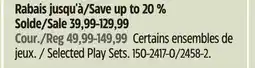 Canadian Tire Selected Play Sets offer