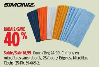 Canadian Tire Edgeless Microfibre Cloths, 25-Pk offer