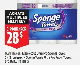 Canadian Tire SpongeTowels Ultra Pro Paper Towels offer