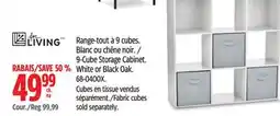Canadian Tire For Living 9-Cube Storage Cabinet. White or Black Oak offer