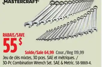 Canadian Tire Mastercraft 30-pc, Combination Wrench Set, , SAE/Metric offer