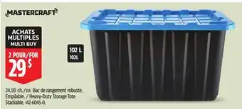 Canadian Tire Mastercraft Heavy-Duty Storage Tote offer