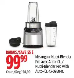 Canadian Tire Ninja Nutri-Blender Pro with Auto-iQ offer