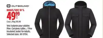 Canadian Tire Outbound Pine Insulated Jacket for Adults offer
