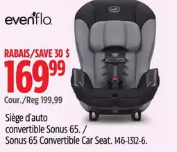 Canadian Tire Evenflo Sonus 65 Convertible Car Seat offer