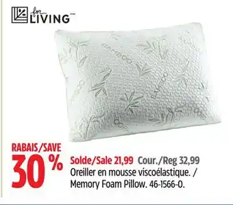 Canadian Tire Memory Foam Pillow offer