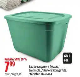 Canadian Tire Type A Restore Storage Tote. Stackable offer