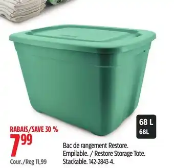 Canadian Tire Type A Restore Storage Tote. Stackable offer