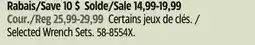 Canadian Tire Selected Wrench Sets offer