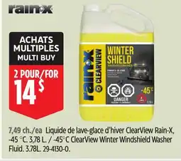 Canadian Tire Rain-x -45°C ClearView Winter Windshield Washer Fluid offer