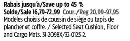 Canadian Tire Weathertech Selected Seat Cushion offer