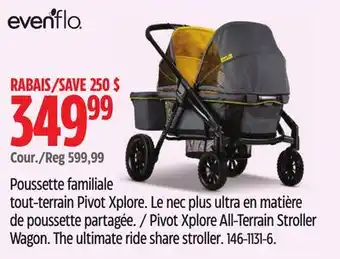Canadian Tire Pivot Xplore All-Terrain Stroller Wagon. The ultimate ride share stroller offer