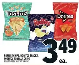 Metro Ruffles chips, doritos snacks, tostitos tortilla chips offer
