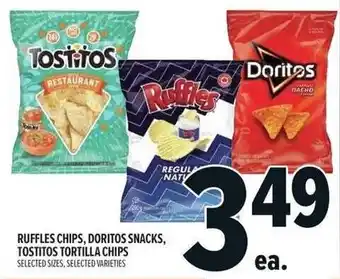 Metro Ruffles chips, doritos snacks, tostitos tortilla chips offer