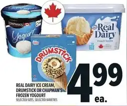 Metro Real dairy ice cream, drumstick or chapman's frozen yogourt offer