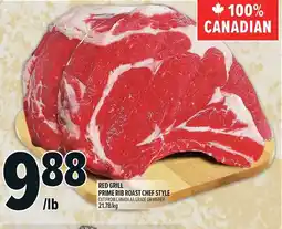 Metro Red grill prime rib roast chef style offer