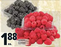 Metro Raspberries or blackberries offer
