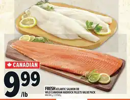 Metro Fresh atlantic salmon or wild canadian haddock fillets value pack offer