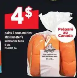 Maxi Mrs. Dunster's submarine buns offer
