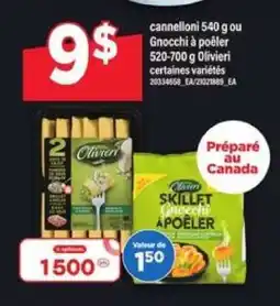 Maxi Cannelloni ou Gnocchi à poêler Olivieri offer
