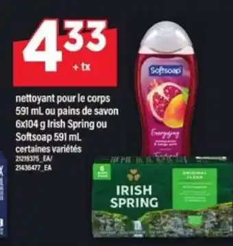 Maxi Irish Spring ou Softsoap offer