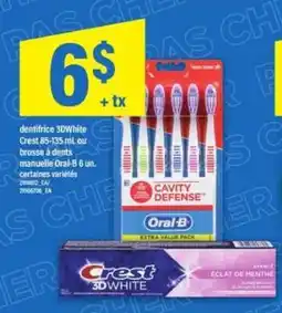 Maxi Crest 3DWhite ou Oral-B offer