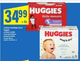 Maxi Huggies couches emballage écono offer