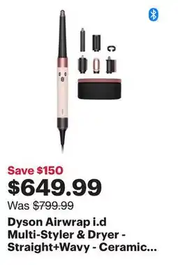 Best Buy Dyson Airwrap i.d Multi-Styler & Dryer - Straight+Wavy - Ceramic Pink/Rose Gold offer