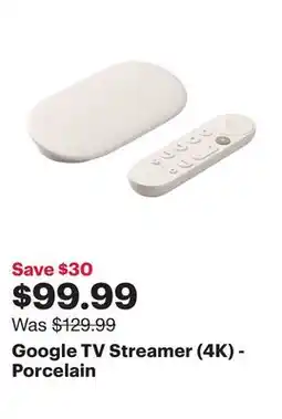 Best Buy Google TV Streamer (4K) - Porcelain offer