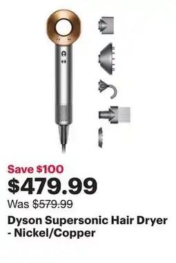 Best Buy Dyson Supersonic Hair Dryer - Nickel/Copper offer