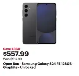 Best Buy Open Box - Samsung Galaxy S24 FE 128GB - Graphite - Unlocked offer