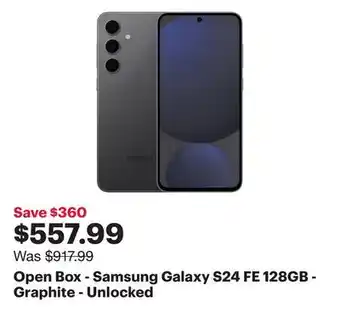 Best Buy Open Box - Samsung Galaxy S24 FE 128GB - Graphite - Unlocked offer