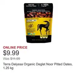 Costco Terra Delyssa Organic Deglet Noor Pitted Dates, 1.25 kg offer