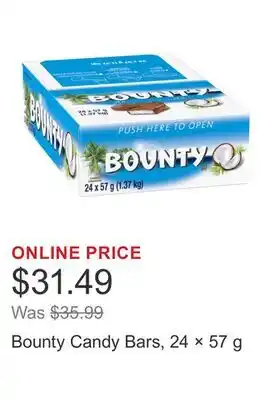 Costco Bounty Candy Bars, 24 × 57 g offer