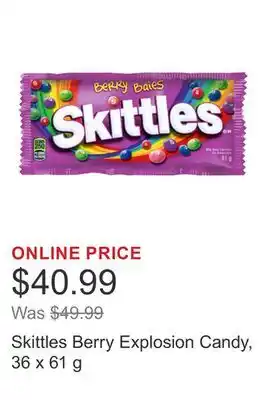 Costco Skittles Berry Explosion Candy, 36 x 61 g offer