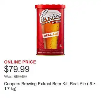 Costco Coopers Brewing Extract Beer Kit, Real Ale ( 6 × 1.7 kg) offer