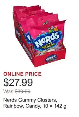Costco Nerds Gummy Clusters, Rainbow, Candy, 10 × 142 g offer