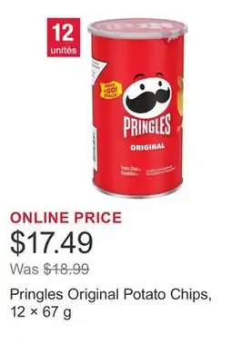 Costco Pringles Original Potato Chips, 12 × 67 g offer