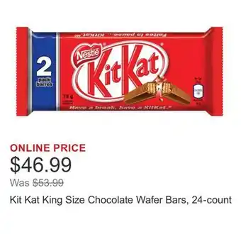 Costco Kit Kat King Size Chocolate Wafer Bars, 24-count offer