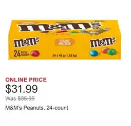 Costco M&M's Peanuts, 24-count offer