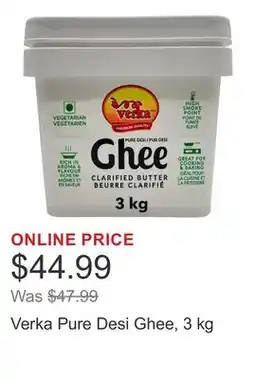 Costco Verka Pure Desi Ghee, 3 kg offer