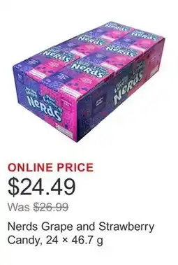 Costco Nerds Grape and Strawberry Candy, 24 × 46.7 g offer