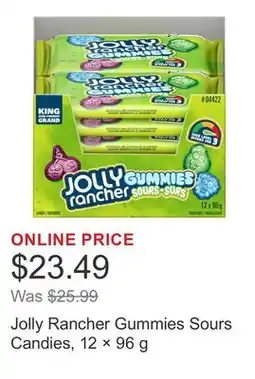 Costco Jolly Rancher Gummies Sours Candies, 12 × 96 g offer