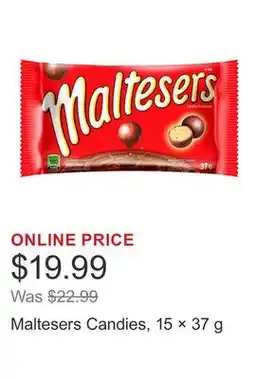 Costco Maltesers Candies, 15 × 37 g offer
