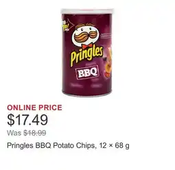 Costco Pringles BBQ Potato Chips, 12 × 68 g offer